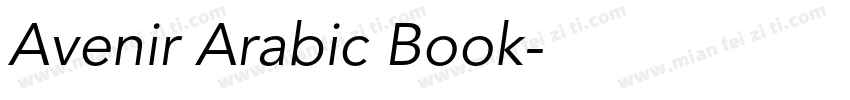 Avenir Arabic Book字体转换